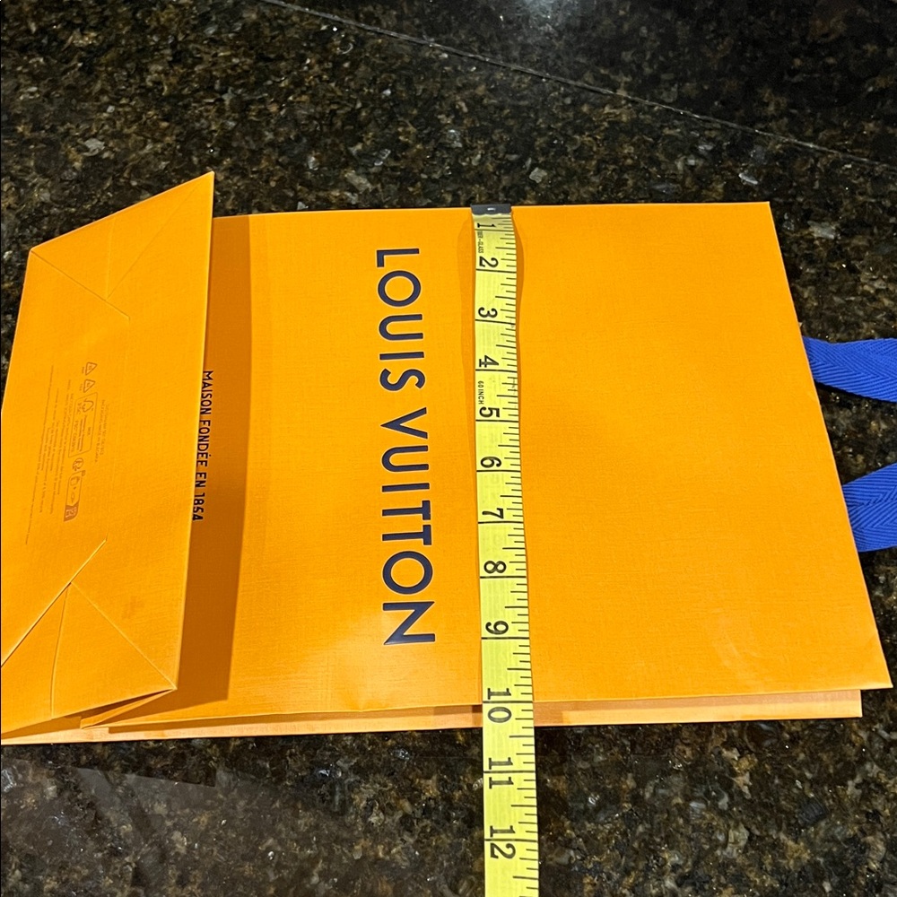 LV Vibrant Orange Bag with Blue Handles - Picture 10 of 13